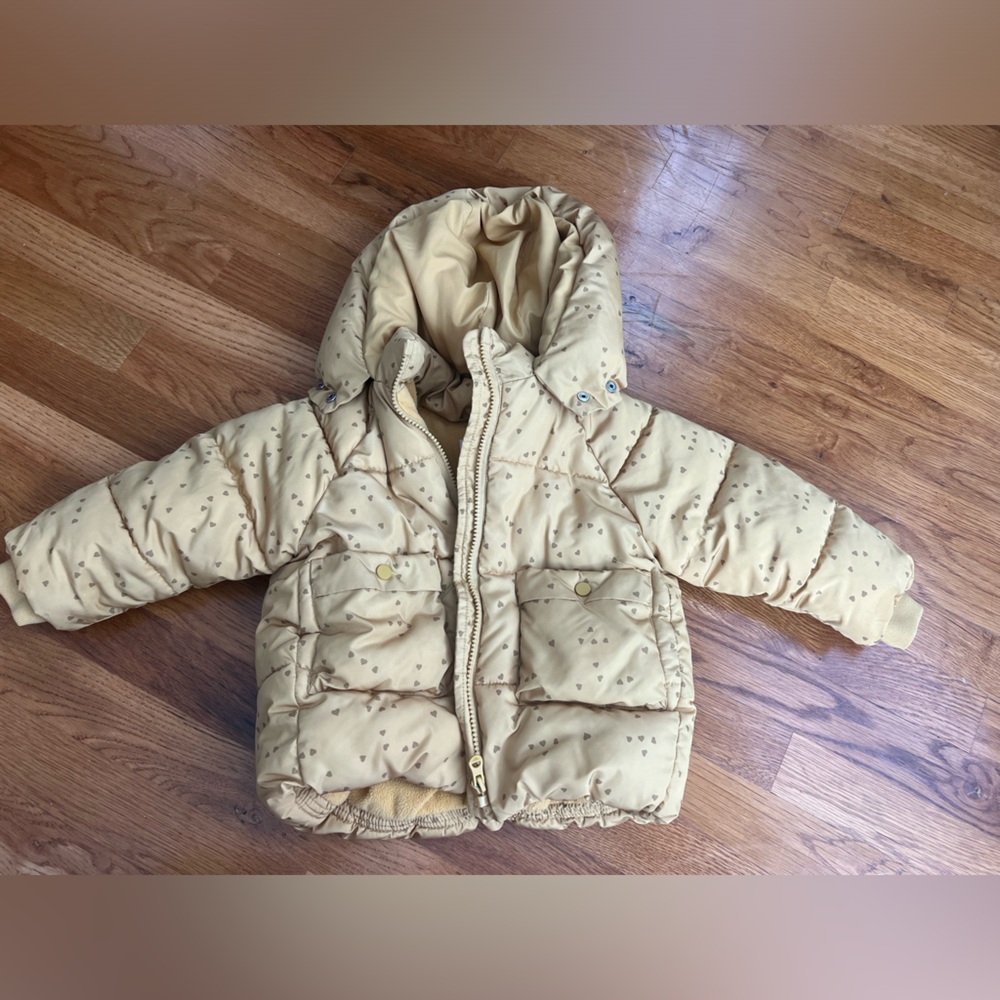 Zara 3t Child’s Winter Coat Yellow